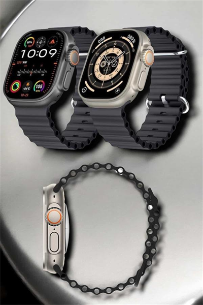 Yeni Nesil Ultra Akıllı Saat Titreşimli, Uyku & Sağlık Takibi, Çift Kordon