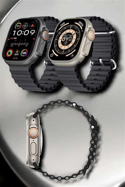 Yeni Nesil Ultra Akıllı Saat Titreşimli, Uyku & Sağlık Takibi, Çift Kordon