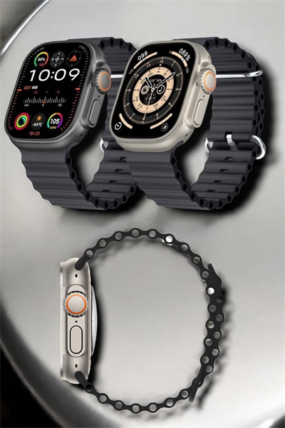 Yeni Nesil Ultra Akıllı Saat Titreşimli, Uyku & Sağlık Takibi, Çift Kordon