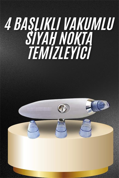 Yeni Nesil Vakumlu Pilli Siyah Nokta ve Yüz Temizleme Cihazı 4 Başlıklı