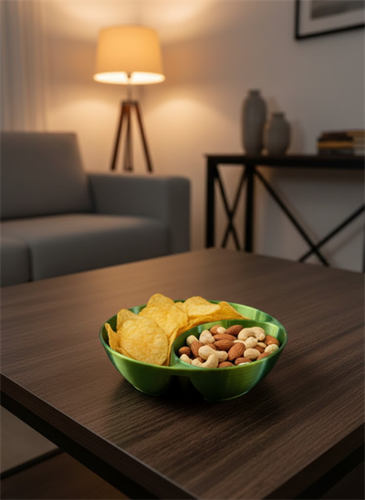 Yeşil Çerezlik Kase Seti 4 Adet 3x12 cm