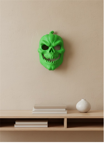 Yeşil Dekoratif Korku Maskesi Duvar Süsü