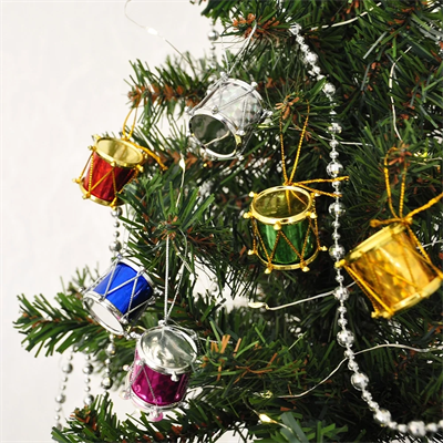 Yılbaşı Ağaç Süsü Davullar 12li