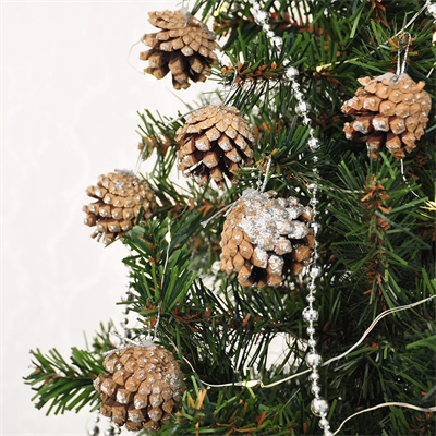 Yılbaşı Ağaç Süsü Kozalak 6lı - 4cm -