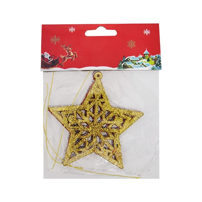 Yılbaşı Ağaç Süsü Simli 3lü Yıldız Figürü