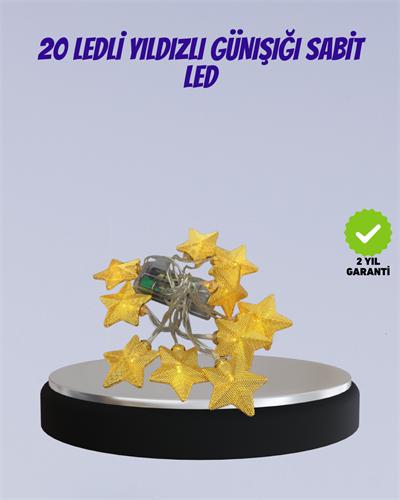 Yıldız Figürlü Led Şerit Işık 5m İç Mekan Dekor Aydınlatma