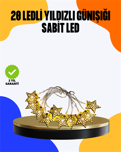Yıldız Led Işık 5 Metre Dekoratif Aydınlatma Günışığı