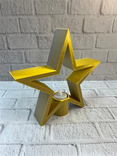 Yıldız Şeklinde Sarı Mumluk Loş Işık Ev Aksesuarı