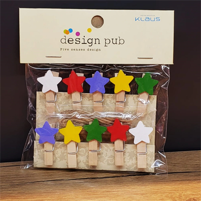 Yıldız Tasarımlı Mini Fotoğraf Mandalları