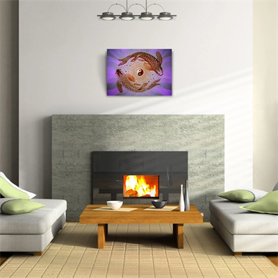 Yin Yang Fish Poster Kanvas Tablo 50 x 70