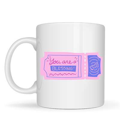 You Are a Blessing Yazılı Porselen Kupa Model 32 – Anlamlı Hediye Kupası, Sevdiklerine Moral Veren Şık Kahve Kupası