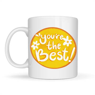 Youre The Best Yazılı Porselen Kupa MODEL 123 – Motive Edici Tasarım, Özel Hediye Fikri, Kahve & Çay Kupası