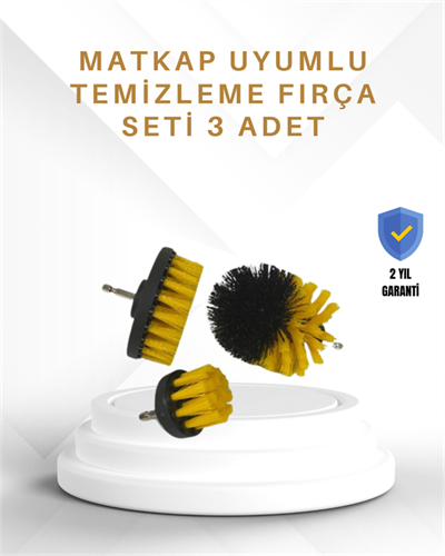 Yüksek Devirde Etkili Temizlik Sağlayan Matkap Ucu Fırça Seti