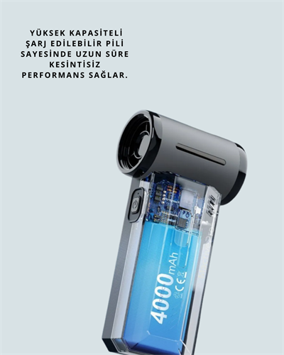 Yüksek Hızlı Kablosuz El Tipi Hava Üfleme Temizlik Cihazı