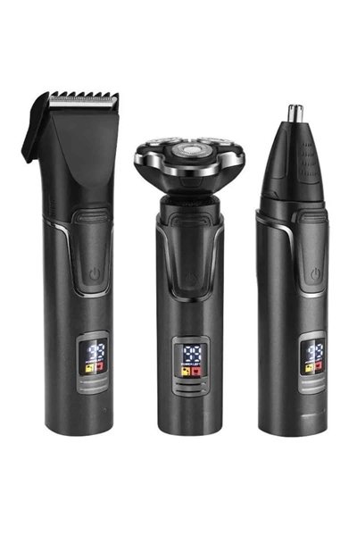 Yüksek Performanslı 3 Başlıklı Profesyonel Şarjlı Islak ve Kuru Kullanıma Uygun