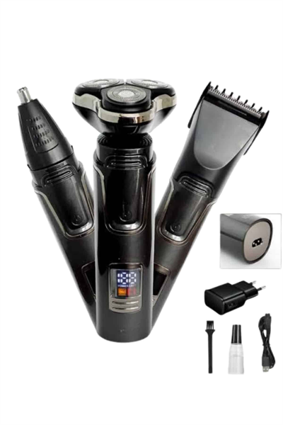 Yüksek Performanslı 3 Başlıklı Profesyonel Şarjlı Islak ve Kuru Kullanıma Uygun