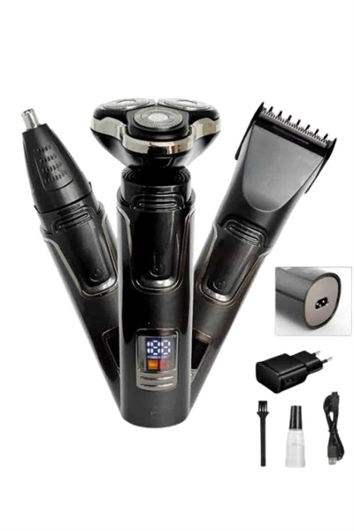 Yüksek Performanslı 3 Başlıklı Profesyonel Şarjlı Islak ve Kuru Kullanıma Uygun