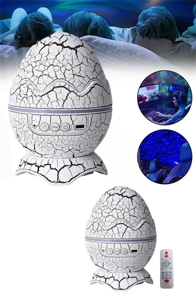 Yumurta Görünümlü Masa ve Gece Lambası Renk Değiştirebilen Projektör