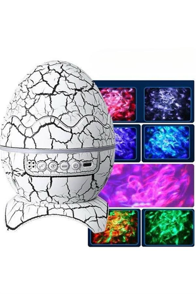 Yumurta Görünümlü Masa ve Gece Lambası Renk Değiştirebilen Projektör