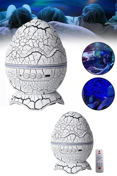 Yumurta Görünümlü Masa ve Gece Lambası Renk Değiştirebilen Projektör