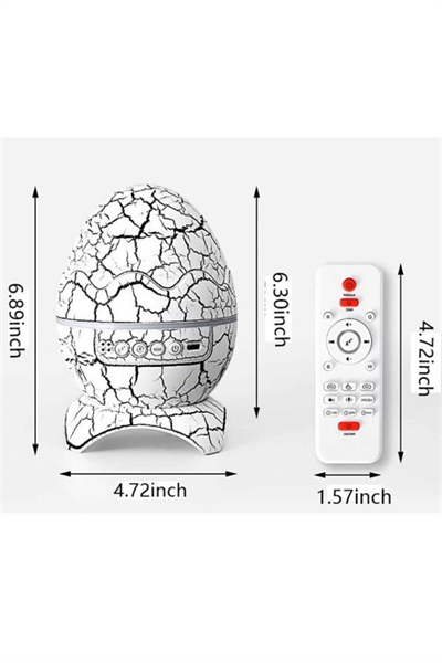 Yumurta Şeklinde Su Dalgalı Bluetooth Speaker Lamba Renkli Şarjlı