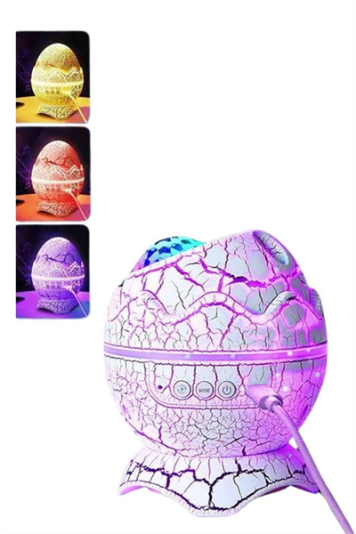 Yumurta Şeklinde Su Dalgalı Bluetooth Speaker Lamba Renkli Şarjlı