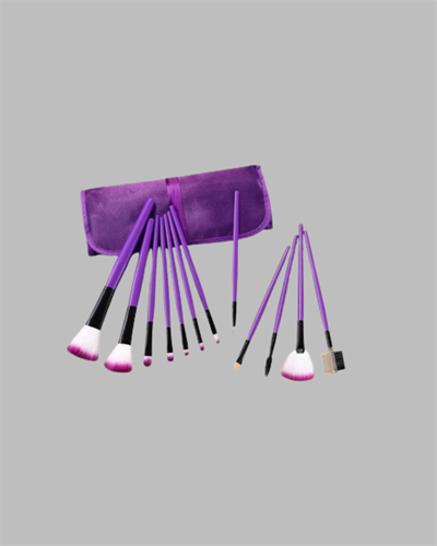 Yumuşak Fiber Kıllardan Oluşan 12li Makyaj Fırçası Seti Göz Farı Allık ve Kontür İçin