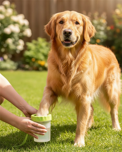 Yuvarlak Başlıklı Köpek Pati Temizleyici Yumuşak Silikon Fırçalı