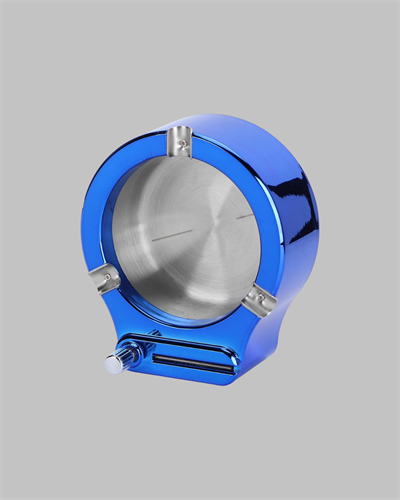 Yuvarlak Metal Küllük Çakmak Entegreli Dayanıklı Yapı