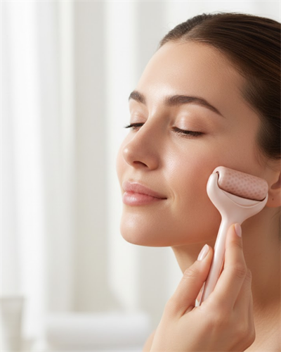 Yüz ve Göz Altı İçin Buz Silindiri Şişlik Giderici Masaj Aleti