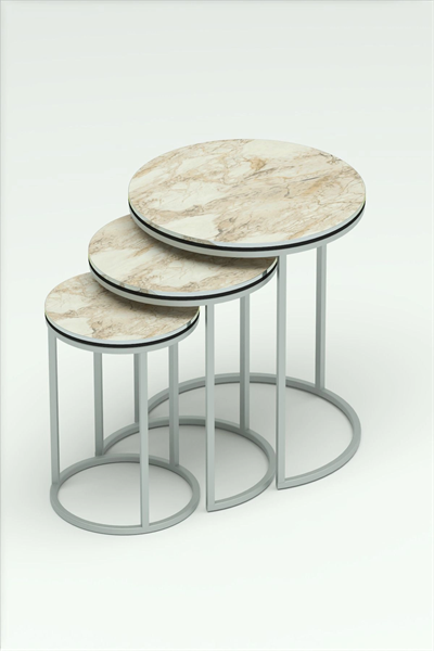 ZİGON SEHPA C LÜX ÇİFT GÜMÜŞ EFES