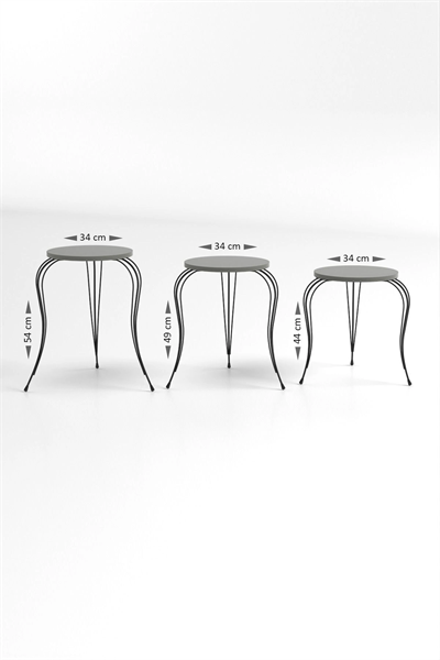 ZİGON SEHPA LÜKENS ÇİFT GOLD ANTRASİT CEVİZ