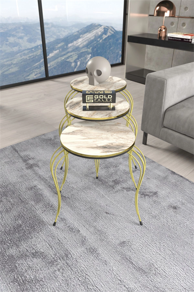 ZİGON SEHPA LÜKENS ÇİFT GOLD EFES