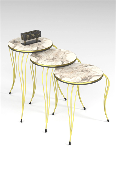 ZİGON SEHPA LÜKENS ÇİFT GOLD EFES