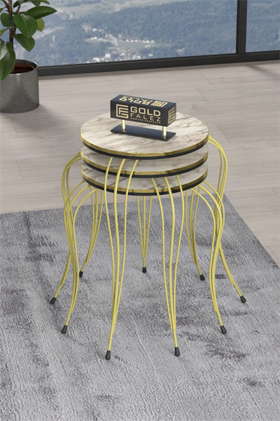 ZİGON SEHPA LÜKENS ÇİFT GOLD EFES