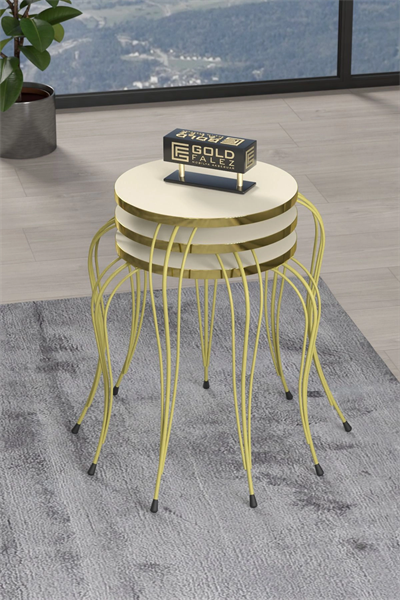 ZİGON SEHPA LÜKENS GOLD KREM