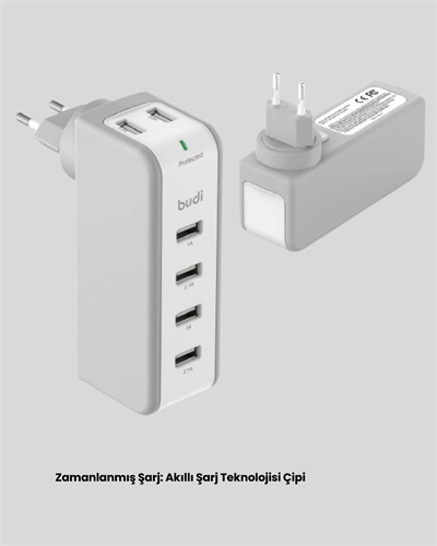 Zaman Kontrollü Şarj Cihazı 30W Hızlı Şarj ve Çoklu USB Çıkışı