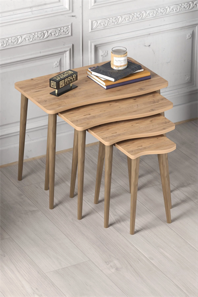 Zigon Sehpa Ahşap 4lü Atlantik Çam KR