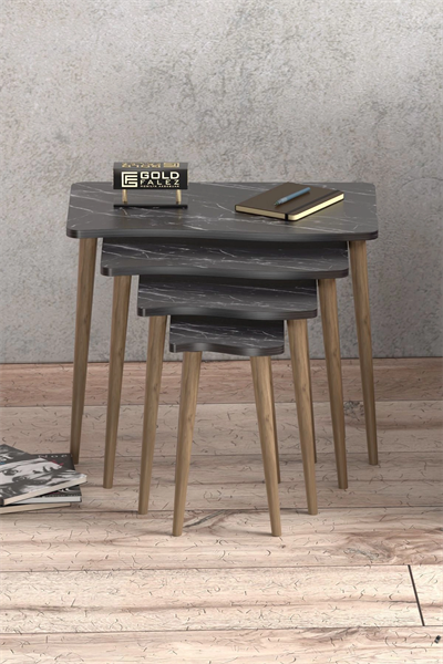 Zigon Sehpa Ahşap 4lü Bendir KR