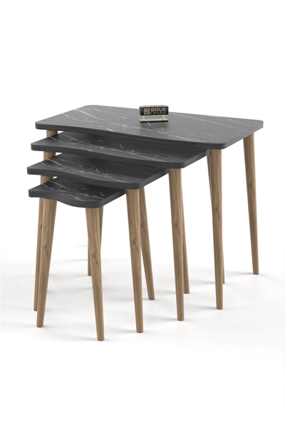 Zigon Sehpa Ahşap 4lü Bendir KR