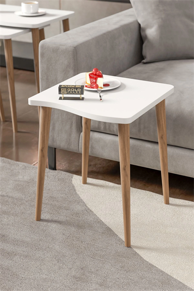 Zigon Sehpa Ahşap 4lü Beyaz KR