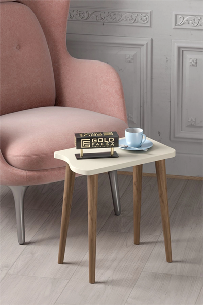 Zigon Sehpa Ahşap 4lü Krem KR