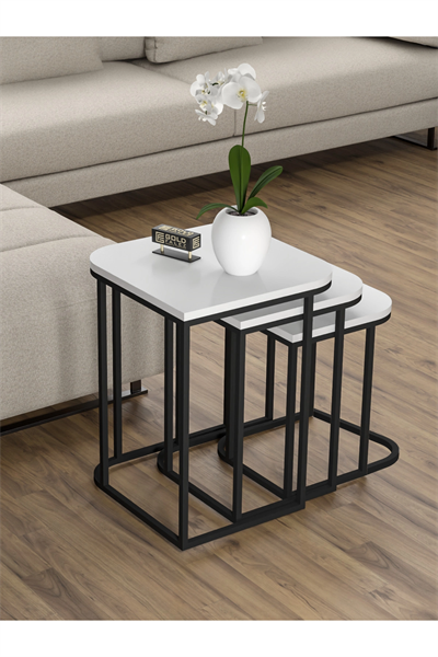 Zigon Sehpa Damla Beyaz