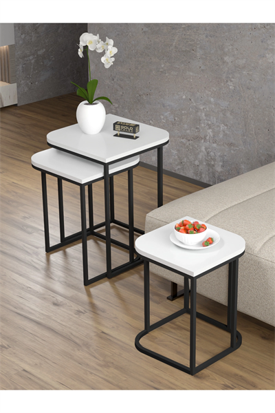 Zigon Sehpa Damla Beyaz