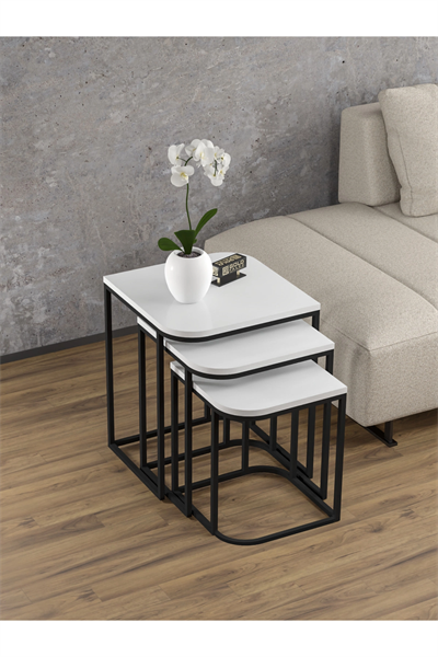 Zigon Sehpa Damla Beyaz