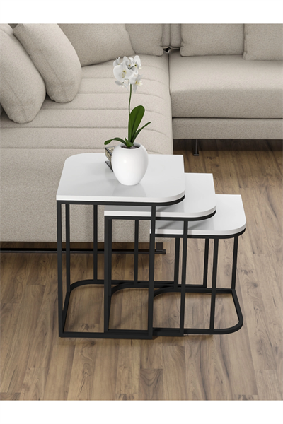 Zigon Sehpa Damla Beyaz