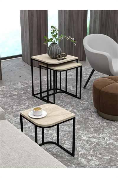 Zigon Sehpa Damla Traverten