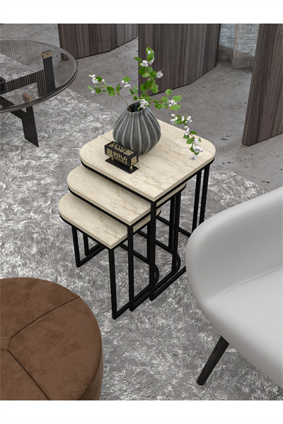 Zigon Sehpa Damla Traverten