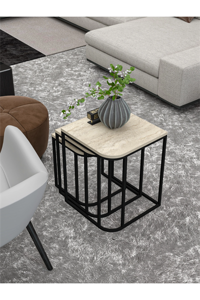 Zigon Sehpa Damla Traverten