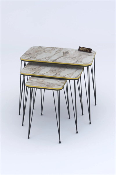 Zigon Sehpa Kr Çift Efes Tel Siyah Ayak